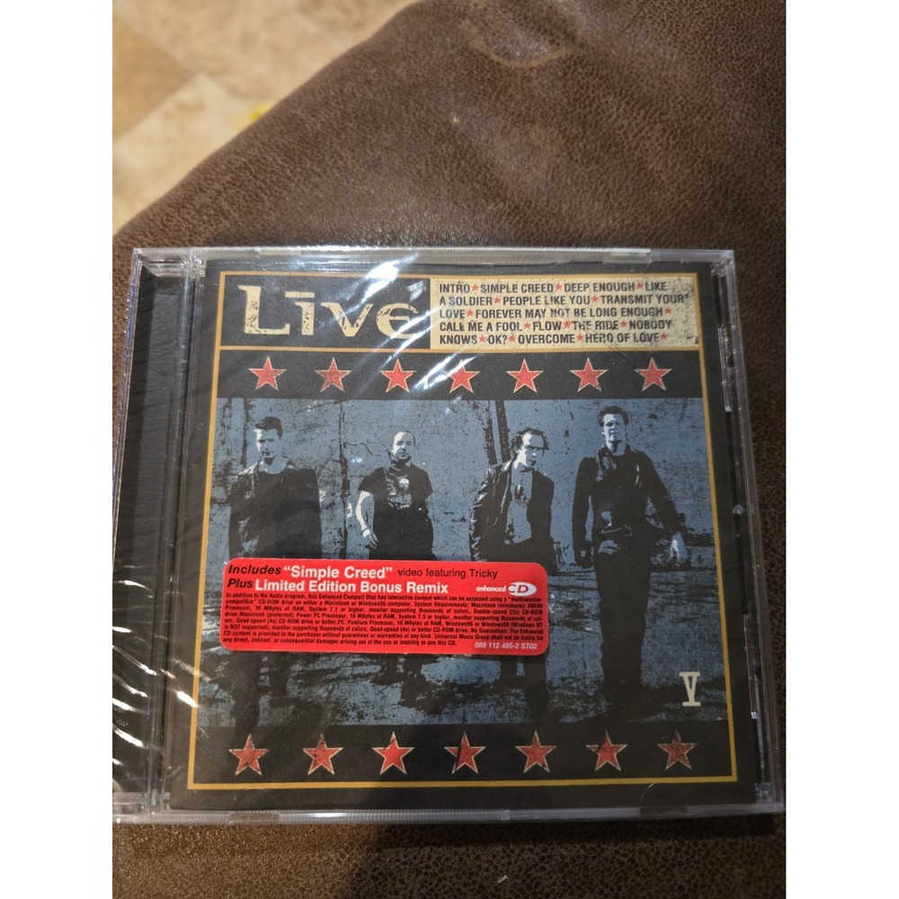 Brand New Sealed V by Live (CD, 2001) - #62j New Factory Sealed Case Damage